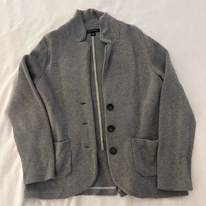 Banana Republic Gray Button-Up Jacket Cardifan